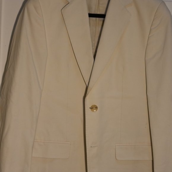 Club Monaco Men's Notch Lapel 2 Button Single Breasted Blazer Jacket Brown - Picture 5 of 7